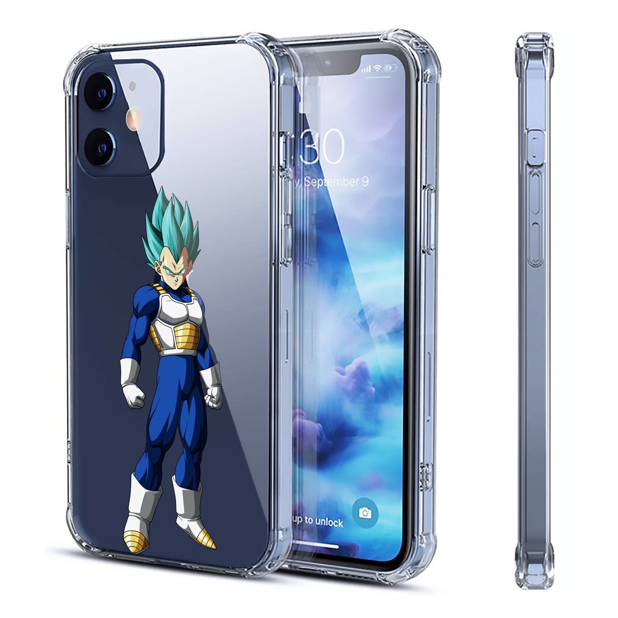 （画像用） ドラゴンボール ベジータ四世（Bejīta Yonsei）DRAGON BALL Vegeta IV 【iPhone 12シリーズ対応】透明スマホケース（クリアソフトケース）